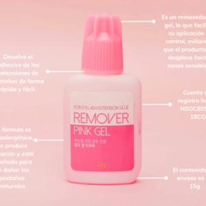 removedor de pestaÑas pinky gel 15gr
